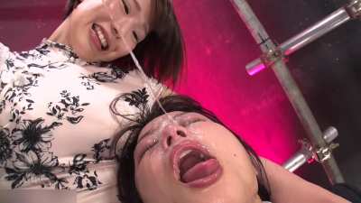 More thick sticky spit and saliva play