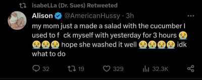 Alison and the dank cucumber