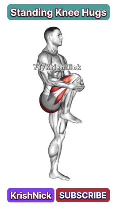 Standing Knee Hugs Stretch for Flexibility &amp;amp; Balance