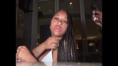 India Royale (lil durk's girl) just casually chilling as her tits pop out