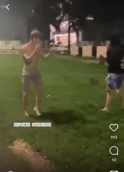Got him good