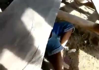 This guy has guts for messing with the bull. Literally...