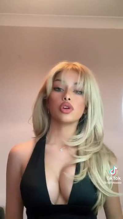 Her caption was "My Pamela Anderson look" I think she did a good job