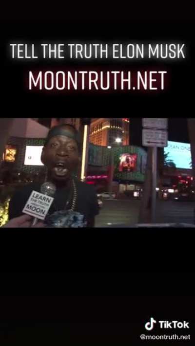 Asking people in Las Vegas if they think the moon can crash into the earth, and this guy started yelling about Elon Musk