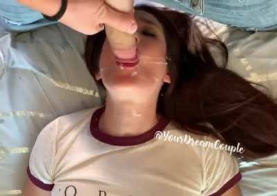 The shirt says it all and I gladly obey for his cum!