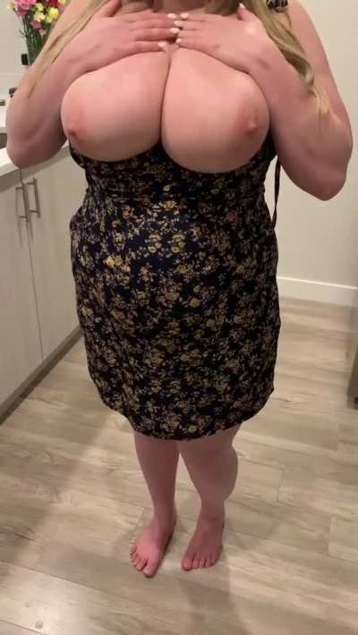 They&rsquo;re so big it take a little time to pull them out of my dress