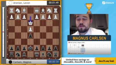 (OC) Magnus Carlsen can't keep up with Aronian's opening prep
