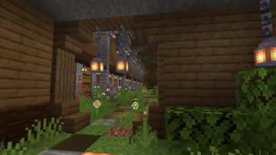 My survival &ldquo;hidden&rdquo; storage room under my house. How can i add more detail to the plain spruce walls? comment with ideas please?? Thanks!!
