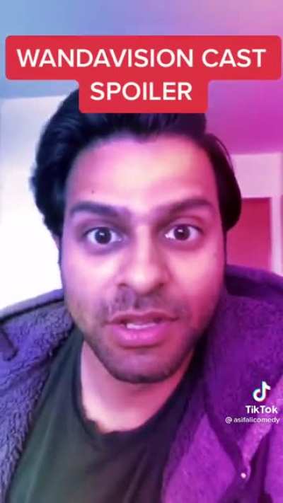 Asif Ali, who plays Norm in "WandaVision," posted this on Tik Tok and says "do you want to get me fired?" but he wouldn't be working on the show anymore unless there's a future for Norm in the MCU (?)