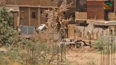 Sudanese soldier waits for injured RSF rebels to move from his location before targeting them with RPG 