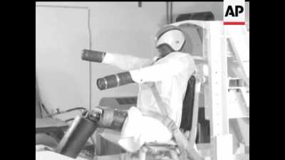 British seat belt test rig from 1965