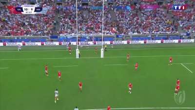El kick de Emiliano Boffelli (Rugby World Cup QF)