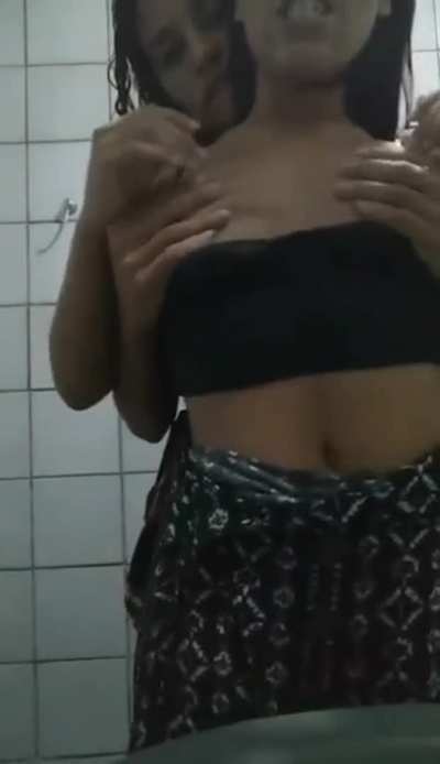 Hot restroom action