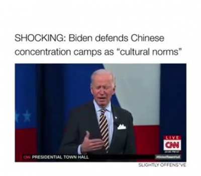 Biden refused to speak out against Jinping and what he&rsquo;s doing with Uyghur&rsquo;s, Hong Kong and Taiwan&rsquo;s Independence. No hate if you like Biden, but this is ridiculous and wrong. Probably gonna get taken down by the CCP lol.