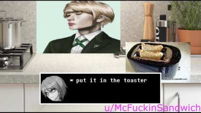 Byakuya Togami makes toast