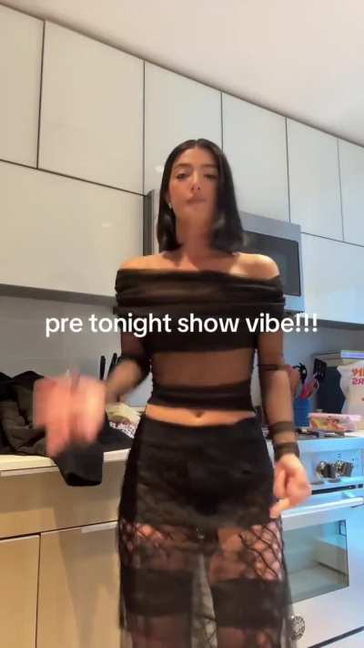 Charli in stockings? What a great outfit 