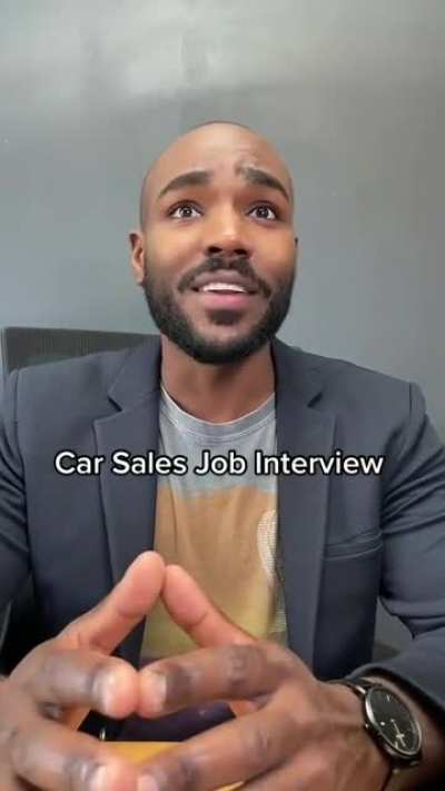 Going through a car salesman job interview