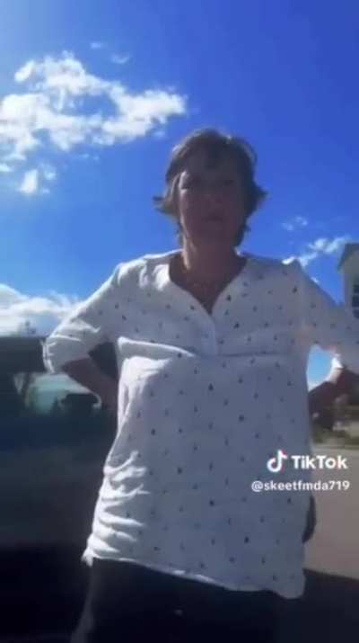White woman DEMANDS to know why a black man is sitting in his car in HER PARKING LOT. She claims he is harassing her &amp; stalking the lot rob someone.