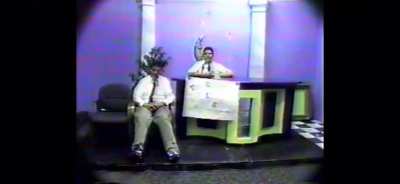 Public Access public freakout. After I insulted the high school&rsquo;s A/V equipment, our teacher busts in live on the air to scream at us. &ldquo;The Early Late Show.&rdquo; 1999.