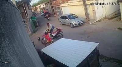 Here, steal the helmet too!