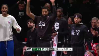 [Highlight] Kyrie with the crossover and no-look dime to Claxton