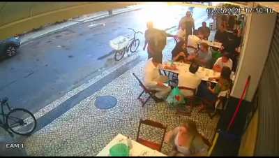 Then you are chilling in the bar, the beggar passes by and taps on your forehead... Revenge came next...