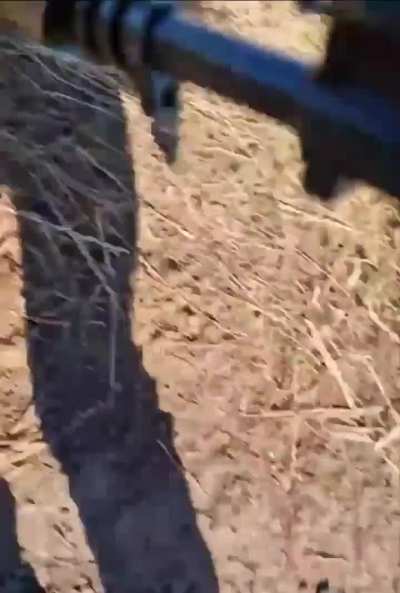 Russian soldier being hit (and injured) by cluster munition in the Zaporizhzhia direction (March 2024)