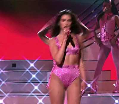 The reason why her performance was taken down from youtube in other countries because no one couldn't able to stop fapping all day.