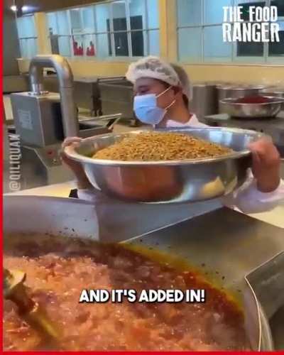 Giant hot pot making sichuan. This is crazy.