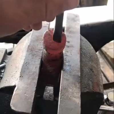 Restoring an old, rusted hammer head.