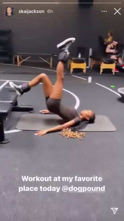 Skai working out
