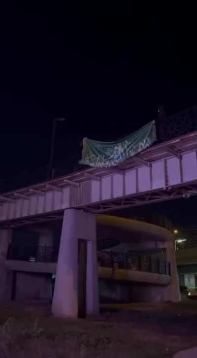 This is how the Anatolian Youth Association of Necmettin Erbakan, reacted to communists putting up anti-Islamic banners &mdash;Istanbul, 2022 Dec.