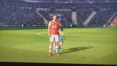 The shine of the FA Cup trophy maybe hurt their eyes.