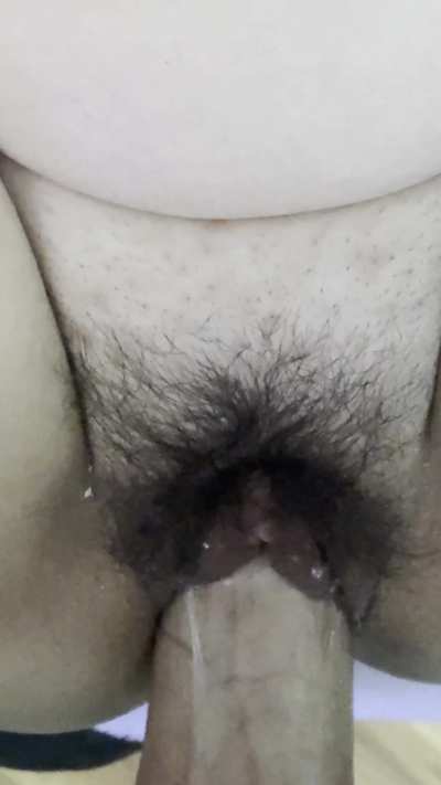 Actual cream slathered girl cock
