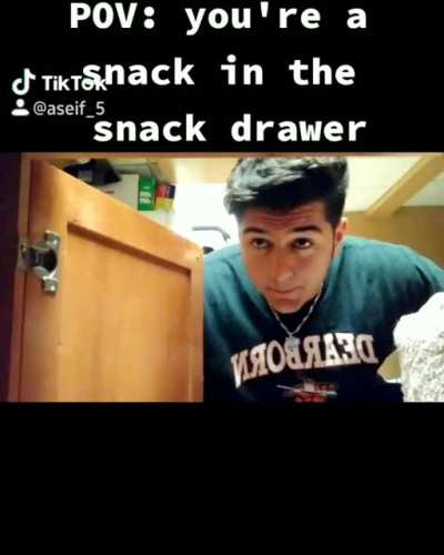 POV: your snack in the snack drawer (by yours truly)