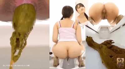 Japanese girl dumps massive load