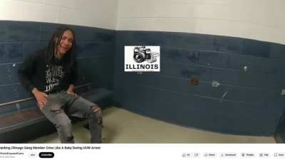 Lil Ted/Baby Threat (TTE/OTF) crying after getting arrested for a Gun