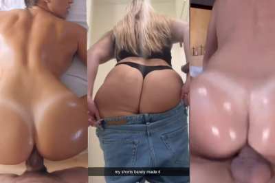 Pawg barely fits shorts but takes cock like a pro