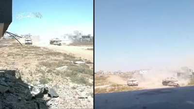 Qassam ambushing Merkava tanks