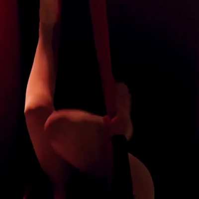 Doing aerial yoga | March 2022