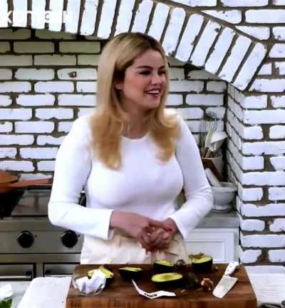 She needs to get out of the kitchen and into the bedroom.