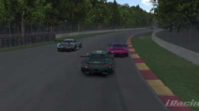 "Had to adjust my pedals" The driver of the Dempsey-Proton liveried Porsche berates me in chat for the rest of the race for this incident. I apologize, but when I have time to watch the replay, I ask him why he braked there...His response? He "had to adju