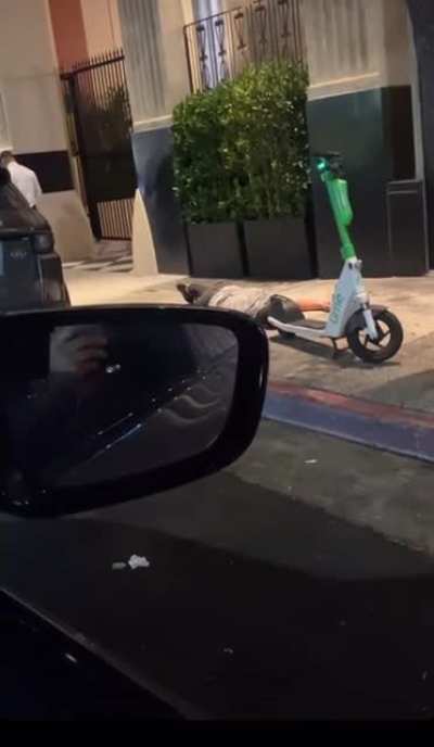 Getting too drunk outside a bar