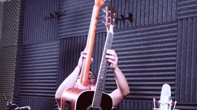 Incredible playing of a double neck guitar