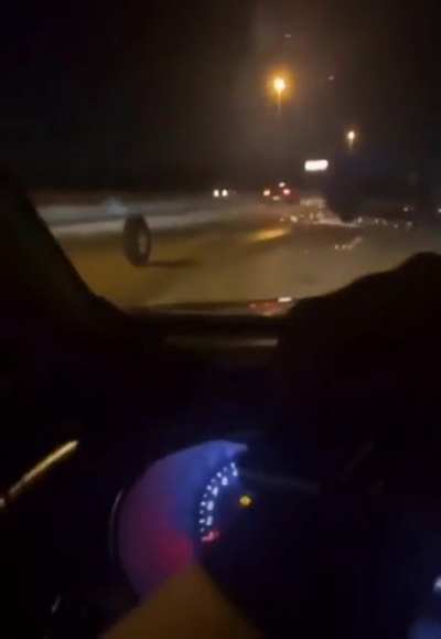 mf really dropped the tire off like a banana in mario kart