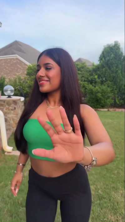 the one in green