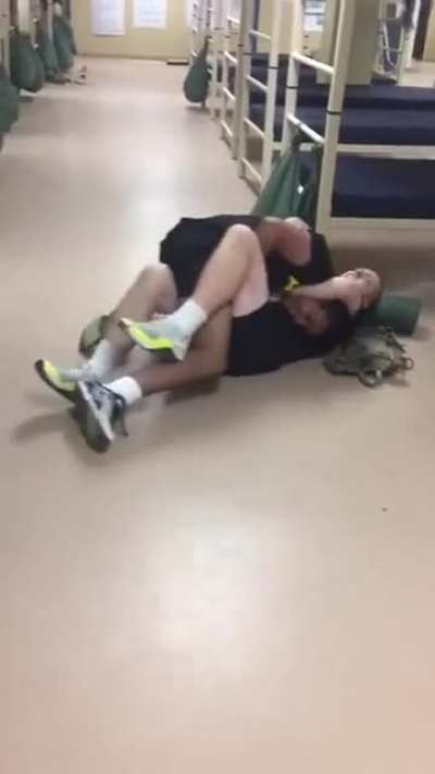 Guy wants his brother in arms to stop touching his DICK