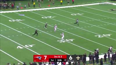 [Chris Mason] Little thing, but watch Stevenson near the goal line. This is one of the reasons why they've stuck with him amid the fumbling issues.