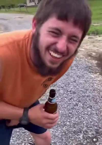 He went down with a Miller and came up with a Blue Moon!!!