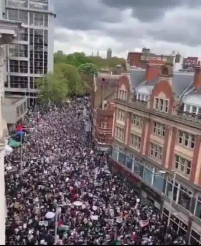 Protests outside the Israeli embassy in London, England.